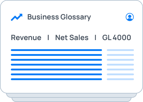 Semantic and business glossary